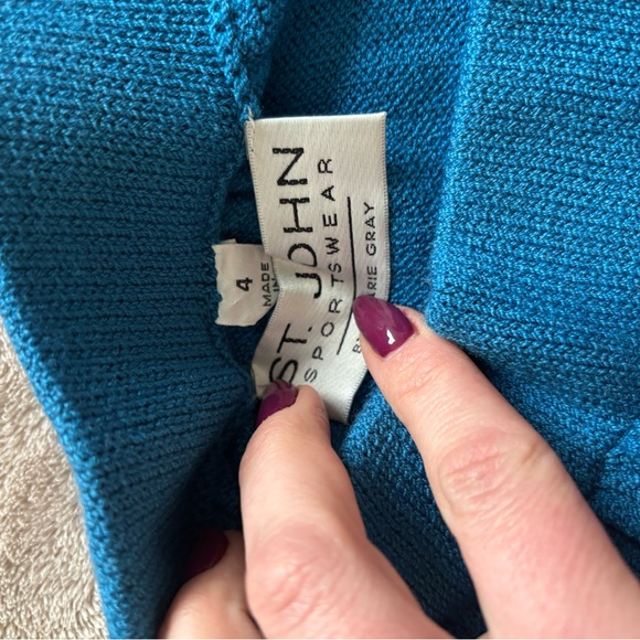 St. John Vibrant Blue Pencil Skirt - Picture 3 of 3